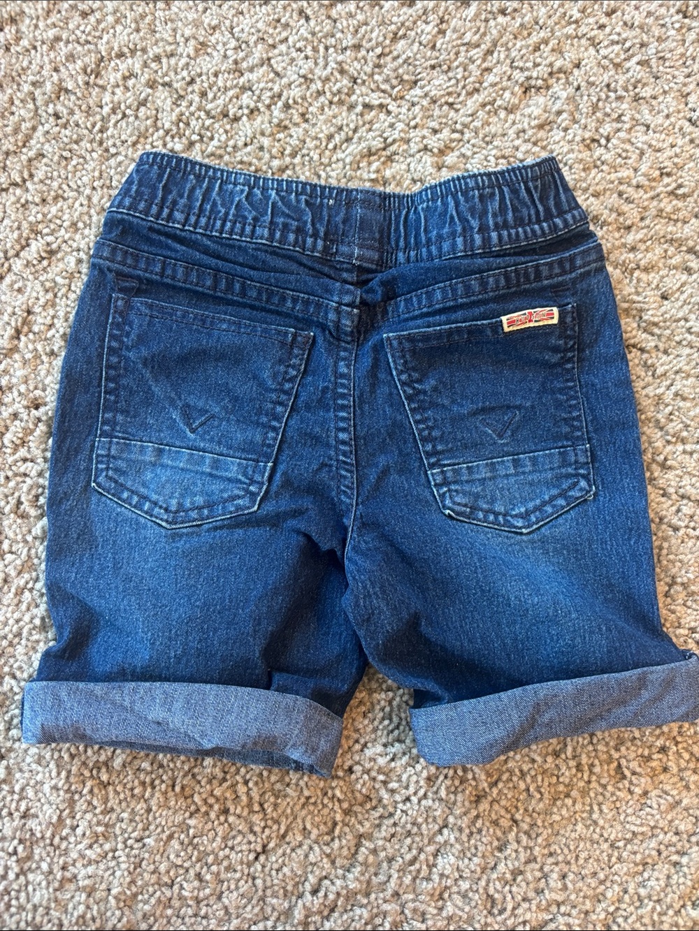 Hudson Jeans Kids Dark Blue Denim Roll-Cuff Shorts